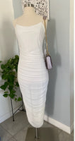 Cataleya Ruched White Dress